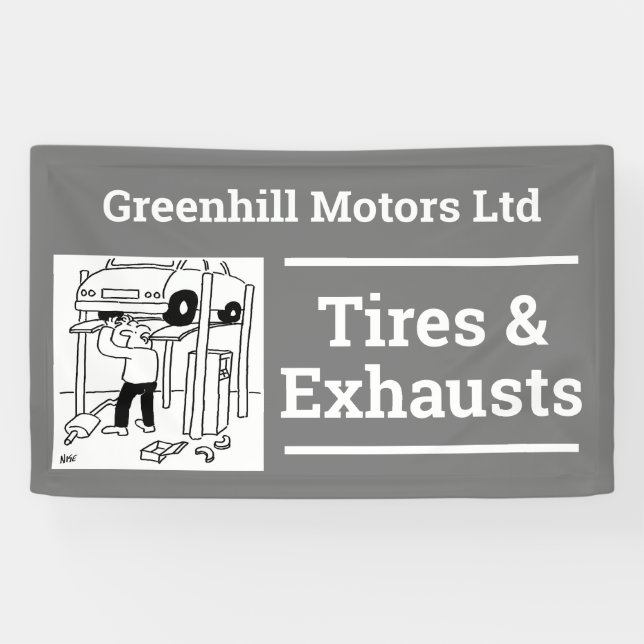 Garage Vehicle Servicing Design Banner (Horizontal)
