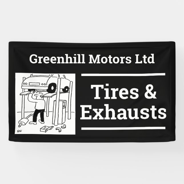 Garage Vehicle Servicing Design Banner (Horizontal)