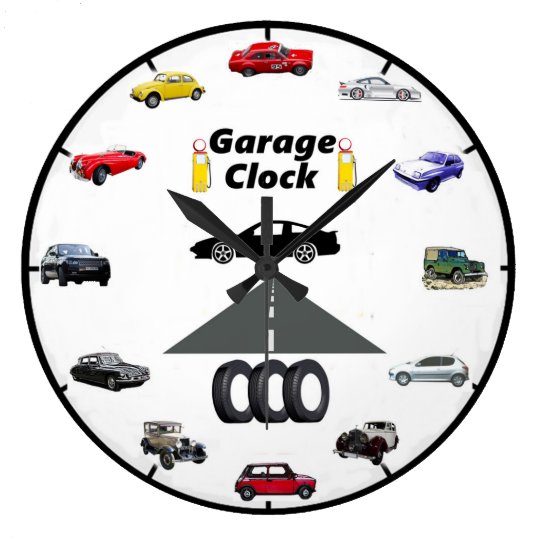 Garage Wall Clock Zazzle.co.uk