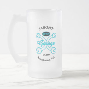 Garage Wrenches Drinkware Frosted Glass Beer Mug