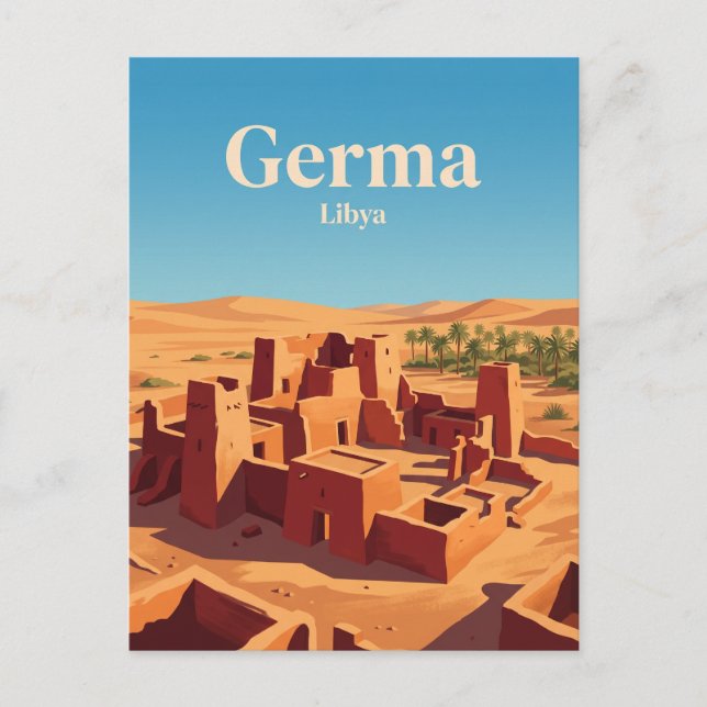Garamantes Capital Ruins Libya Postcard (Front)
