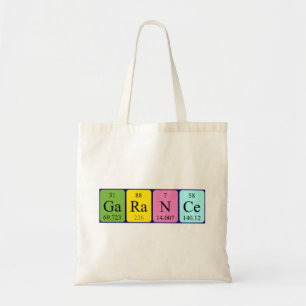 Garance periodic table name tote bag
