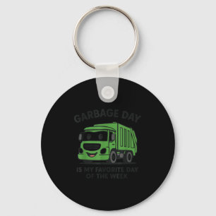 Garbage Day Is Favorite Traruck Kids Boys Toddlers Key Ring