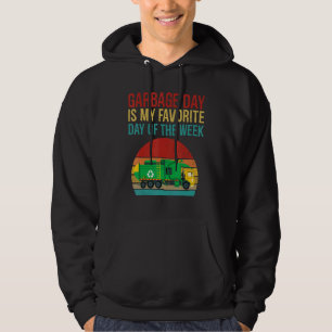 Garbage Day Is Favourite Day Truck Trash Kids Boys Hoodie