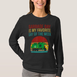 Garbage Day Is Favourite Day Truck Trash Kids Boys T-Shirt