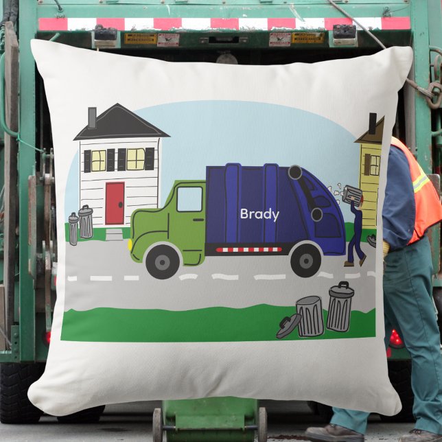 Garbage Day is the Best Day!" Garbage Truck Name Cushion (Creator Uploaded)