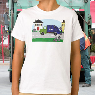 Garbage Day is the Best Day!" Garbage Truck Name T-Shirt