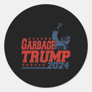 Garbage For Trump 2024  Classic Round Sticker