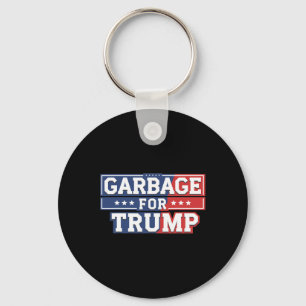 Garbage For Trump 2024 Make American Great Again T Key Ring