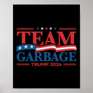 Garbage For Trump 2024 Usa Flag Vintage Poster