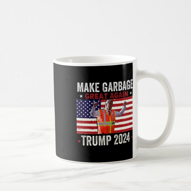 Garbage For Trump Make American Garbage Great Agai Coffee Mug (Right)