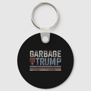 Garbage For Trump Trash 2024 Vintage Garbage For T Key Ring