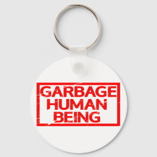 Garbage Human Being Stamp Key Ring
