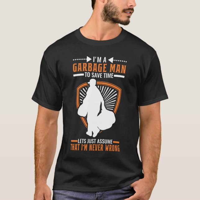 Garbage Man Collection Truck T-Shirt (Front)