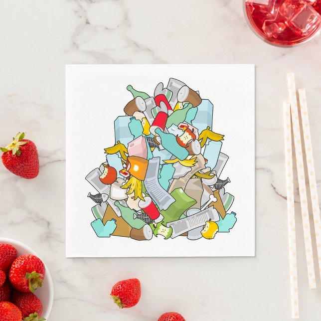 Garbage Pile Messy Trash Recycling Junk Napkin (Creator Uploaded)