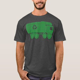 Garbage Smiling Truck Boy Love Recycling Day Dustc T-Shirt