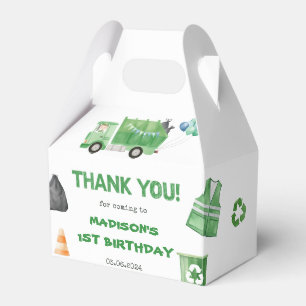 Garbage Trash Truck 1st Birthday Party Favour Box