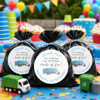 Garbage Trash Truck Boy 1st Birthday Thank You