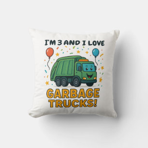 Garbage Truck Birthday Crew - Truck Kids Birthday Cushion