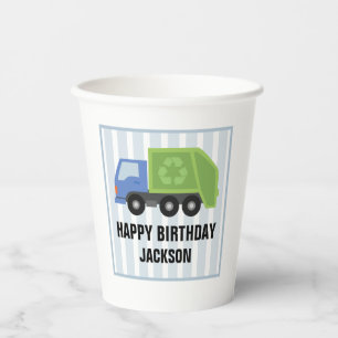 Garbage Truck Birthday Party Decorations Paper Cup