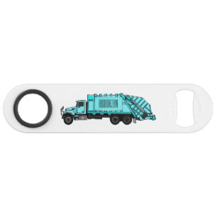 Garbage truck cartoon illustration