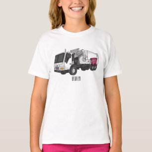 Garbage truck cartoon illustration T-Shirt