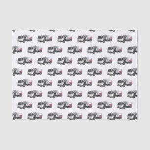 Garbage truck cartoon illustration  tissue paper