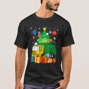 Garbage Truck Christmas Tree Lights Ornament Decor T-Shirt