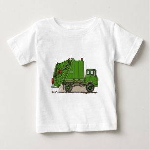 Garbage Truck Green Baby T-Shirt