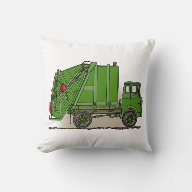Garbage Truck Green Cushion (Front)