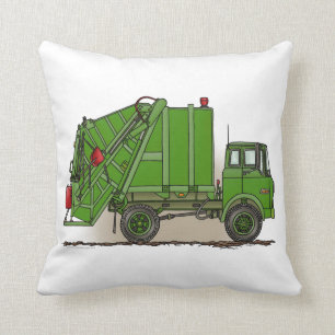 Garbage Truck Green Cushion