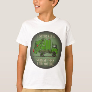 Garbage Truck Green Operator Quote Kids T-Shirt