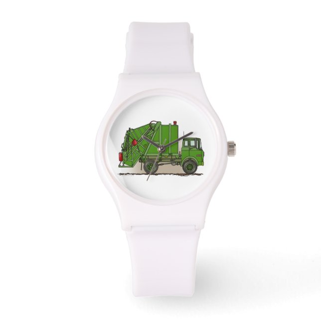 Garbage Truck Green Watch (Front)