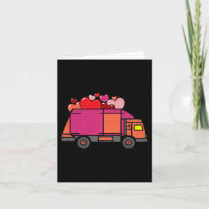 Garbage Truck Hearts Toddler Boys Valentines Day V Card
