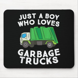 Garbage Truck Just A Boy Who Loves Garbage Trucks Mouse Mat