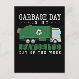Garbage Truck Kids Boys Recycling Truck Postcard