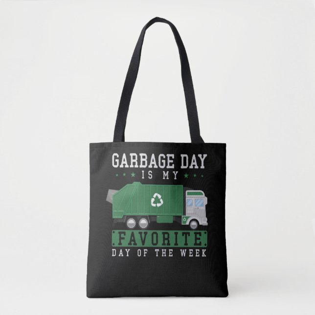 Garbage Truck Kids Boys Recycling Truck Tote Bag (Front)