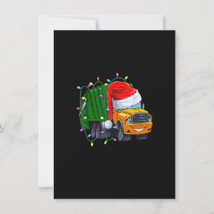 Garbage Truck Lights Christmas Trash Trucks Lover  Invitation
