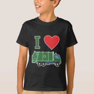 Garbage Truck Love Kids Trash Recycling Driver T-Shirt