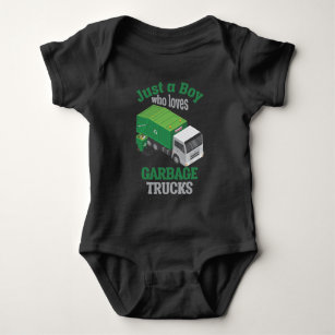 Garbage Truck loving Boy Toddler Cool Recycling Baby Bodysuit