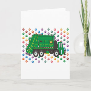 garbage truck Ornaments Holiday Card