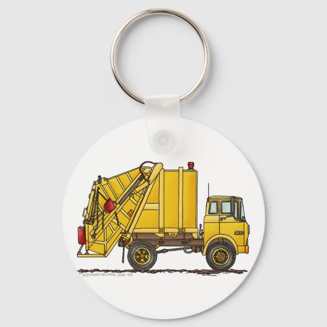 Garbage Truck Rear Loader Key Chains (Front)