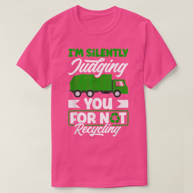 Garbage Truck Sanitation Worker Garbage Separation T-Shirt (Design Front)