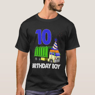Garbage Truck Shirt Birthday Boy 10Th Party Kids G