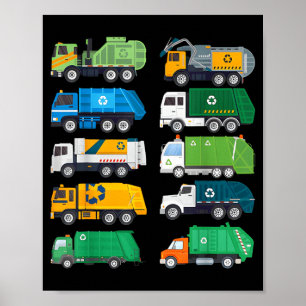 Garbage Truck Trash Waste Separation Costume Kids Poster