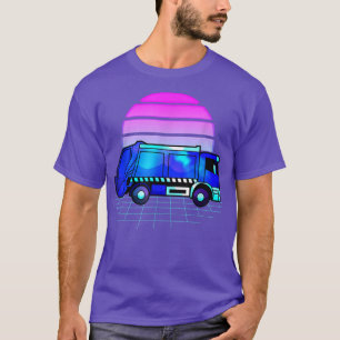 Garbage Truck Vaporwave 80s Design For A Garbage G T-Shirt