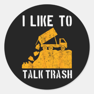 Garbage Truck Waste Recycle Trash Collector Earth  Classic Round Sticker