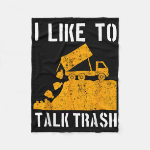 Garbage Truck Waste Recycle Trash Collector Earth Fleece Blanket