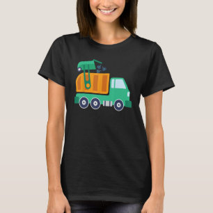 Garbage Truck Waste Recycle Trash Collector Earth  T-Shirt