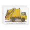 Garbage Truck Yellow  Kids Party Invitation
